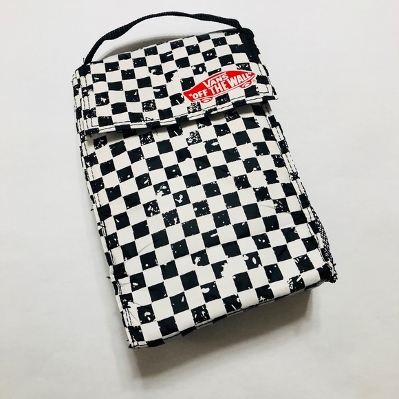 vans checkered lunch bag